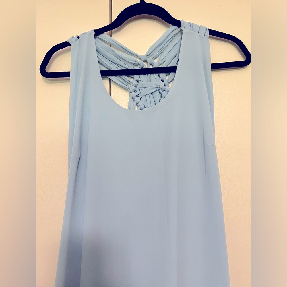 Badgley Mischka Belle Dress Size 12‎ - Light Blue with Intricate Back Detail - Picture 2 of 7